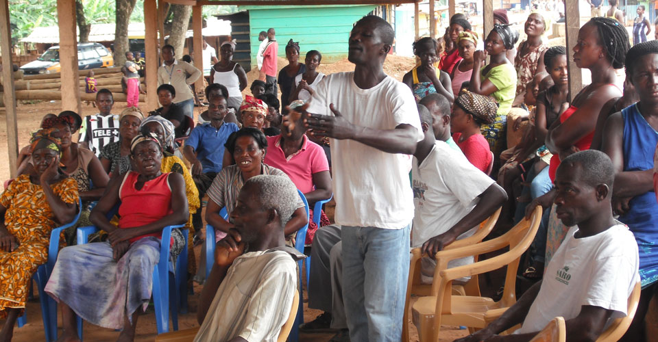 Meeting of Ghanaian villagers